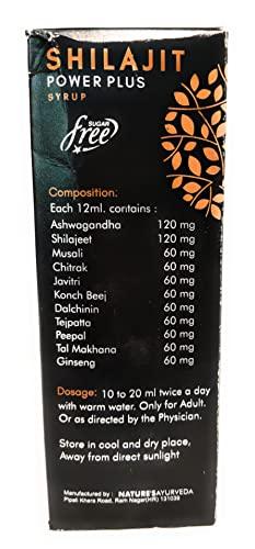 Aayur Cure Shilajit/Shilajeet Power Plus Syrup 200ml -For Endurance and Stamina
