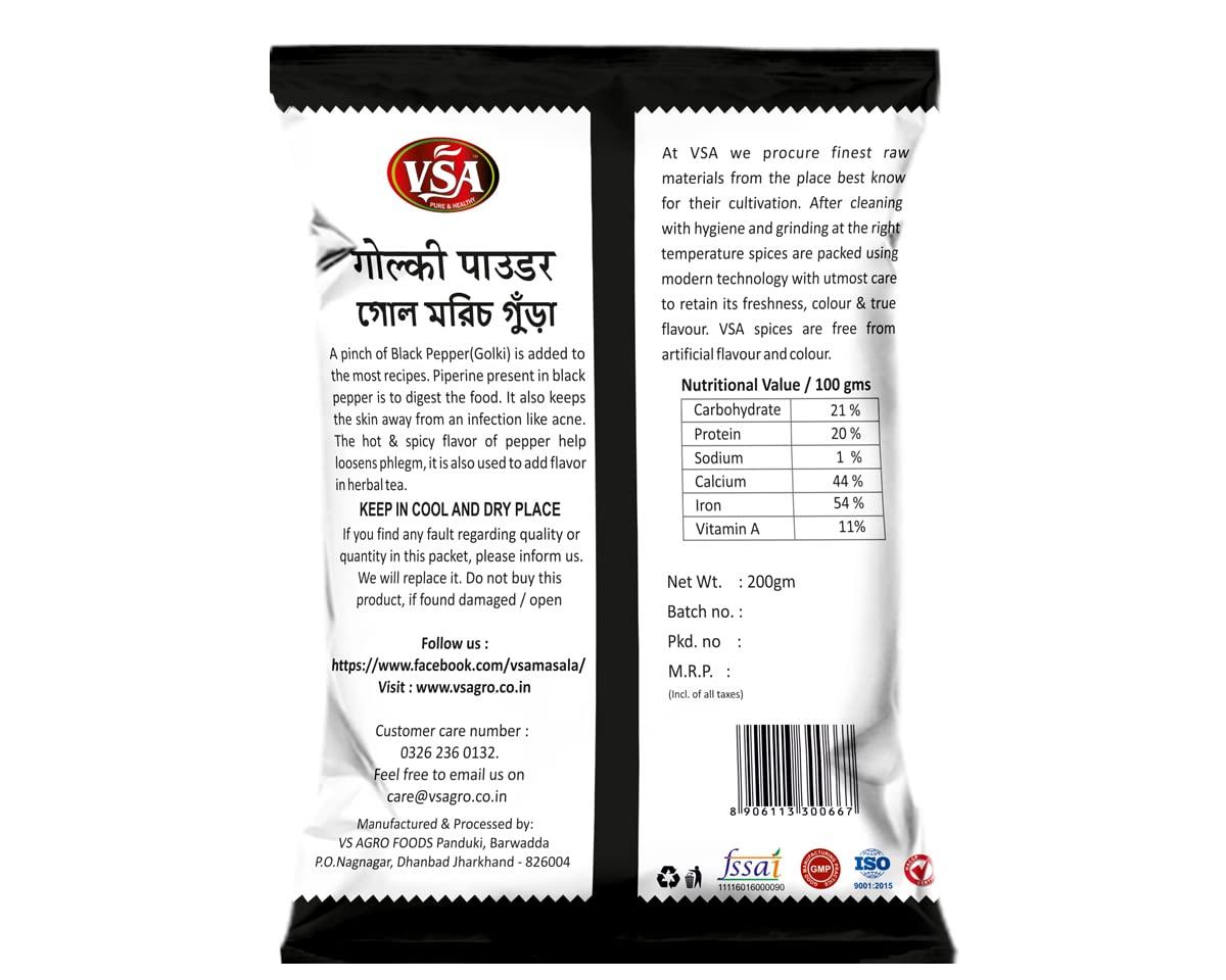 VSA VSA GOLKI (Black Pepper) POWDER 200 GM