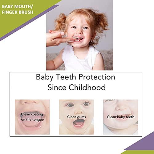 DEEPASHRI Deepashri Baby Tongue Cleaning Hygienic & Flexible New Born Baby Soft Silicon Tounge Toungue Cleaner Finger Toothbrush (Pack of 2)