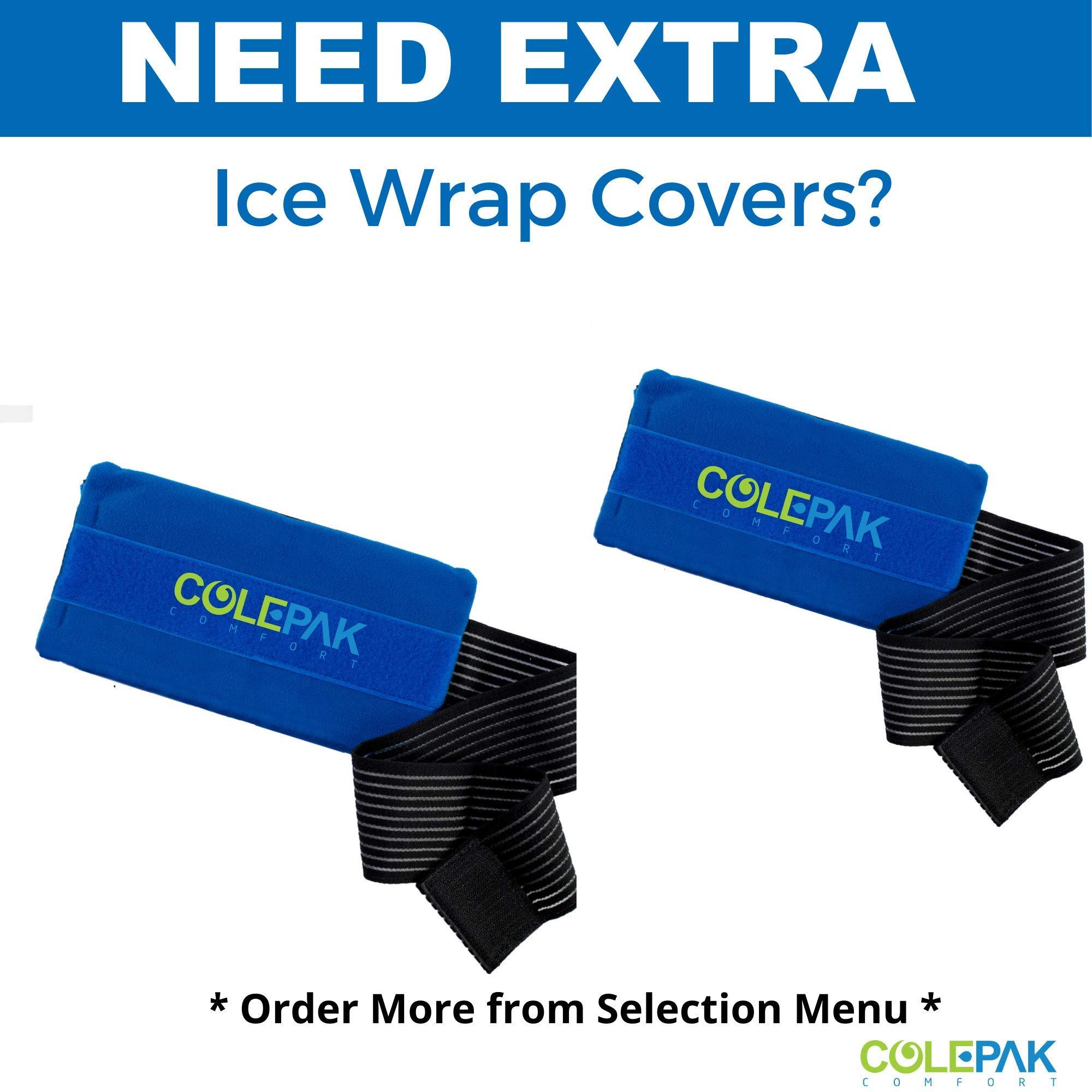 ColePak Comfort ColePak Comfort Ice Packs for Injuries - 2 Reusable Hot Cold Gel Pack & 1 Wrap Pouch - Adjustable Velcro Straps