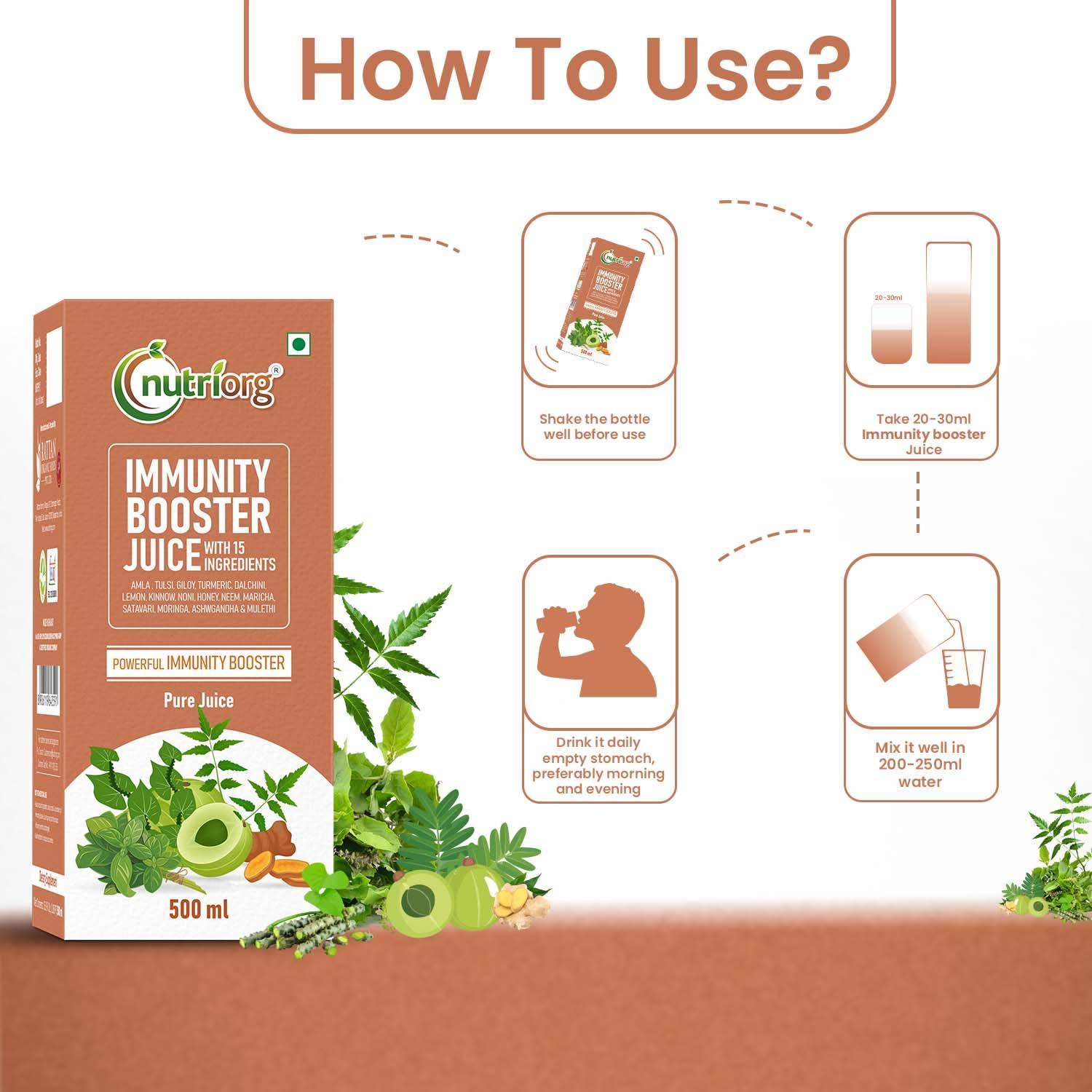 nutriorg Nutriorg Immunity Booster Kit (Amla, Alovera, Immunity Booster juice) 500ml