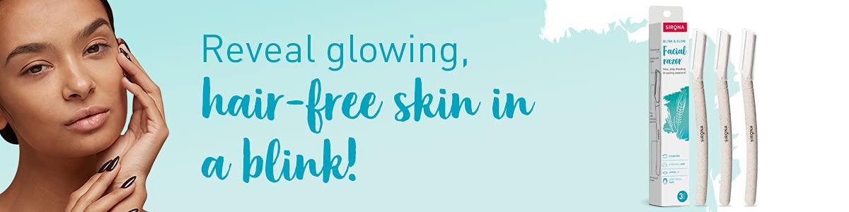 Sirona Sirona 4 Blade Reusable Razor for Women - 1 Unit with Blink and Glow Face Razor - 3 Razors