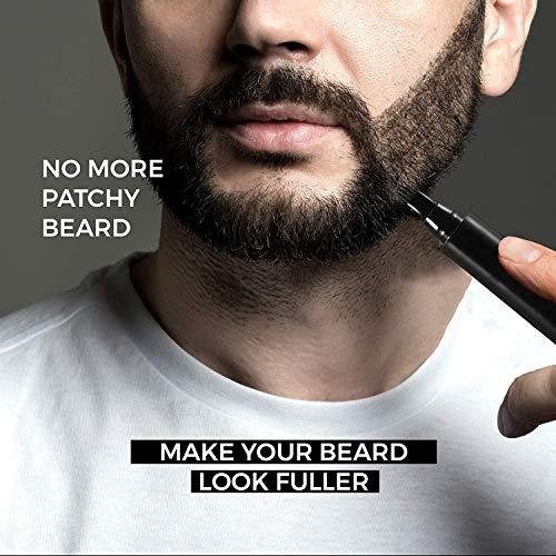 Barbarian BARBARIAN Beard Filler Pen Kit Shape Fill and Edge all at once Last All Day 4 Tip Pen W Brush Waterproof and Sweatproof (Black)