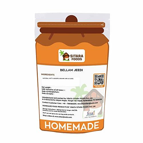 SITARA FOODS Sitara Foods Bellam Jeedilu Nuvvulu Jeedi Handmade Homemade 250 Grams Pack