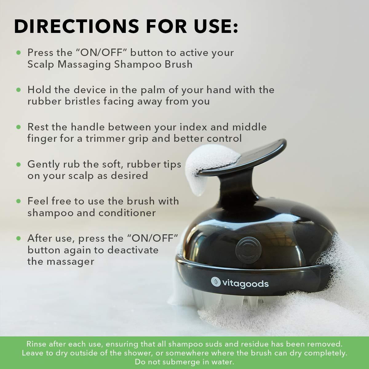 Vitagoods Vitagoods Scalp Massaging Shampoo Brush, Lucite Green