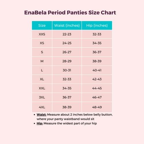 EnaBela EnaBela Reusable Cotton Period Panties for Women | Leakproof, Washable & Reusable | Post Partum Panties | Use Without Sanitary Pads, Cups & Liners | Comes in Exciting colors | Pack of 1 (Pink XL)