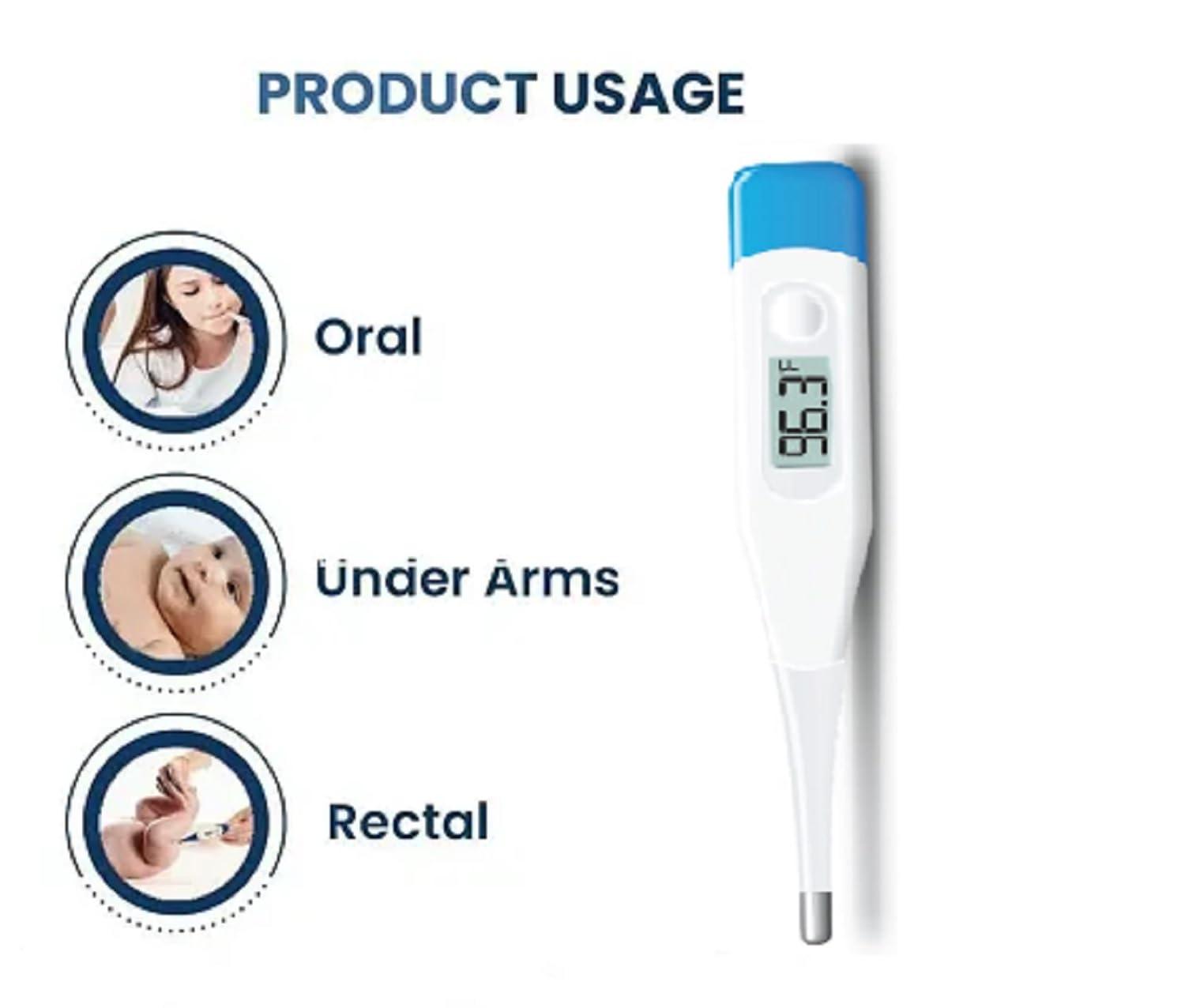 DipNish DipNish Digital Thermometer With Quick Measurement For Fever Temperature Machine Clinical Thermometer Body Temperature Thermometer For Kids & Adults Thermometer For Oral, Underarm & Rectal