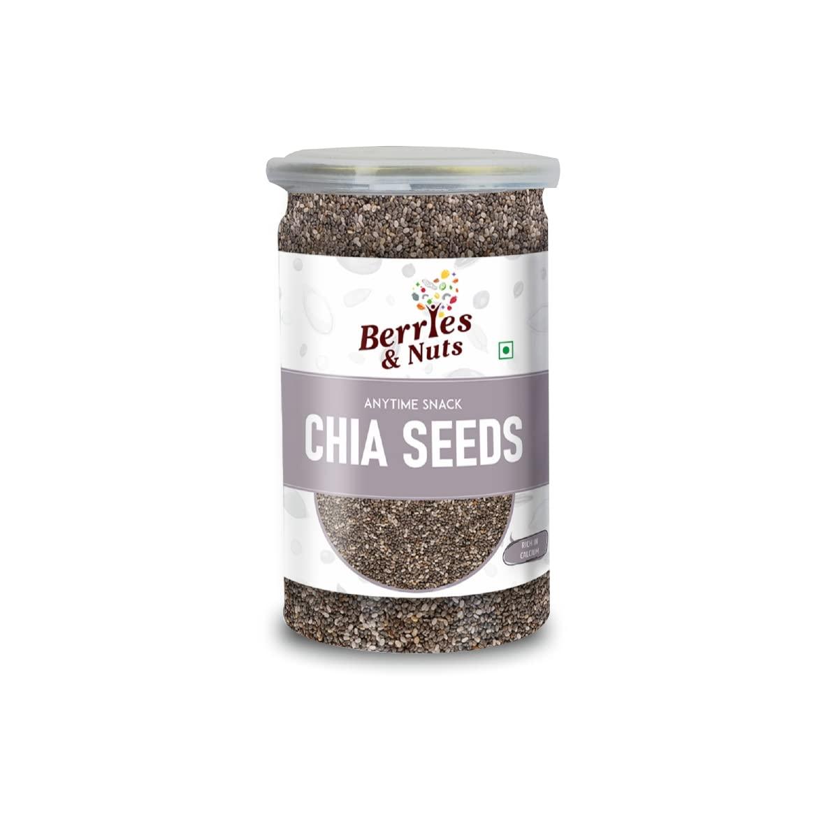Berries And Nuts Berries And Nuts Pumpkin, Sunflower, Chia & Salted Flax Seeds Combo | Pumpkin Seeds 200 Grams, Sunflower Seeds 200 Grams Chia Seeds 250 Grams & Saled Flax Seeds 200 Grams