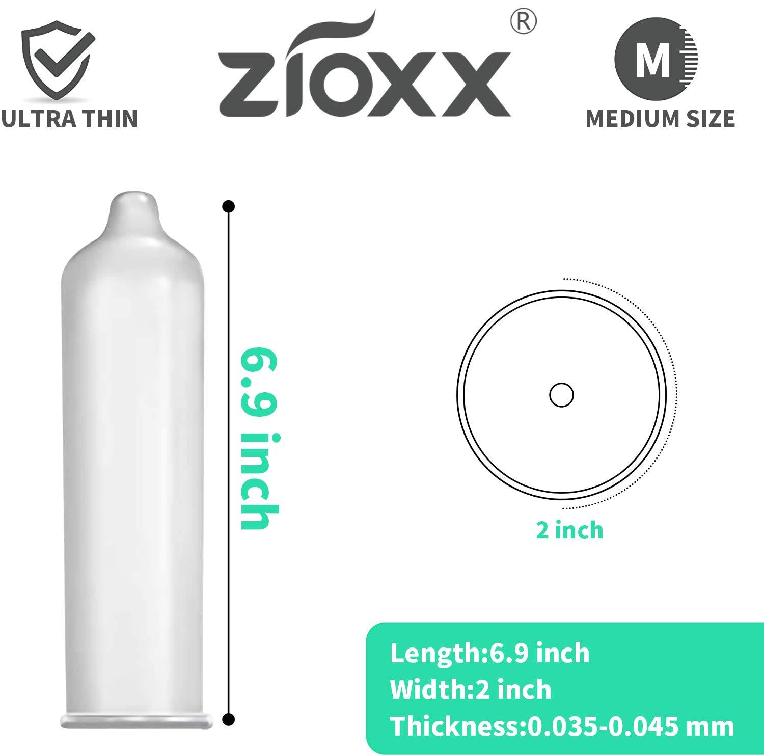 ZIOXX Zioxx\"Thinnest\" Freedom Condoms, Water Based Lube, 12 Pack (Silver)