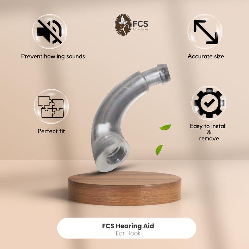 FCS FCS Hearing Device Ear Hook For Phonak Naida M90-SP|| Hearing Devices Replacement Accessories | Easy Install | Durable ABS Material| Anti-Howling Ear Hook