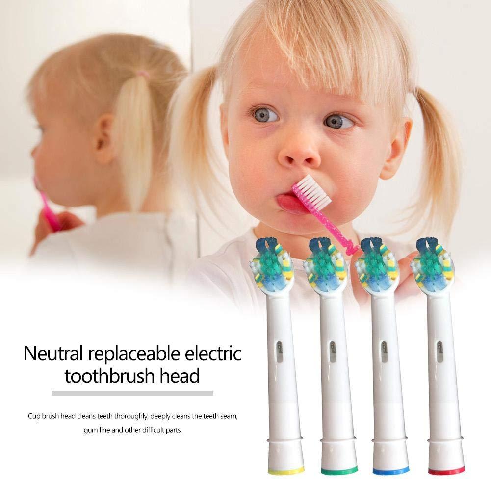 GRANDIOSI Replacement Brush Heads Compatible With Oral-B-Braun Floss Action - Pack of 4 Generic Electric Toothbrush Replacement Heads
