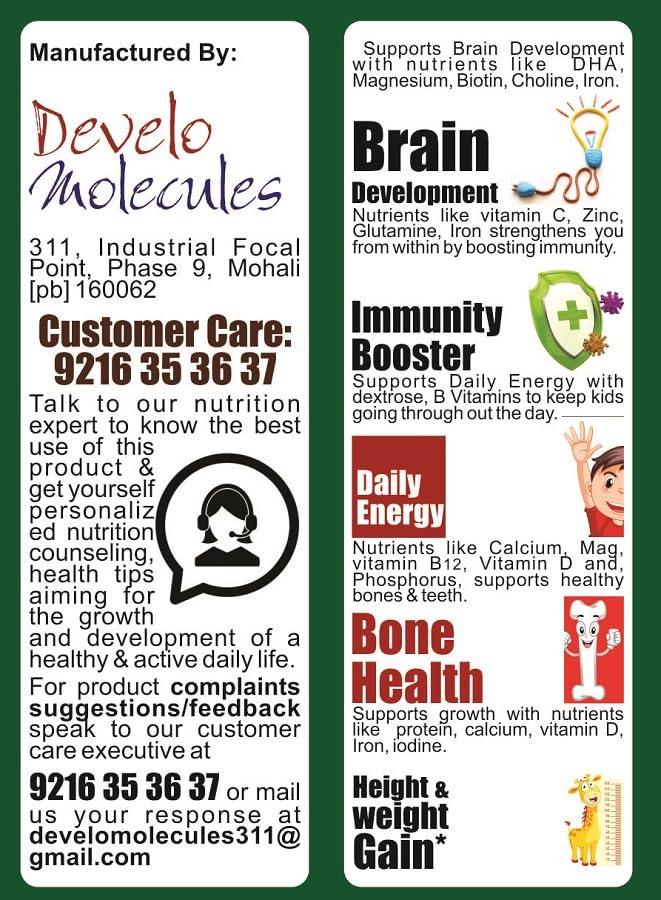 DEVELO Develo Whey Protein Powder for Little Kids (2-12 years) & Teenager Children, Boys & Girls - 1kg kesar Badam Flavour