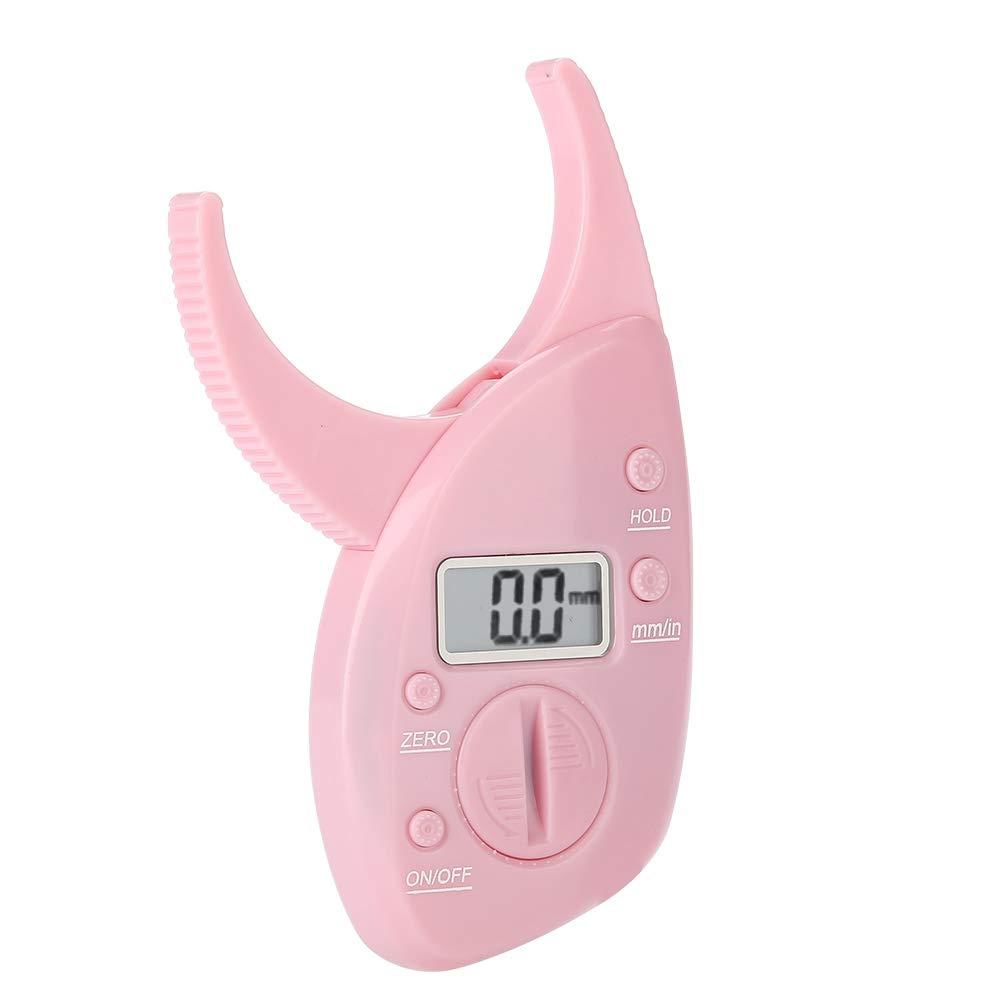 Alomejor Skinfold Calipers, Skinfold Body Fat Caliper, ABS Lightweight Pink for Measuring Fat Abdomen Thigh