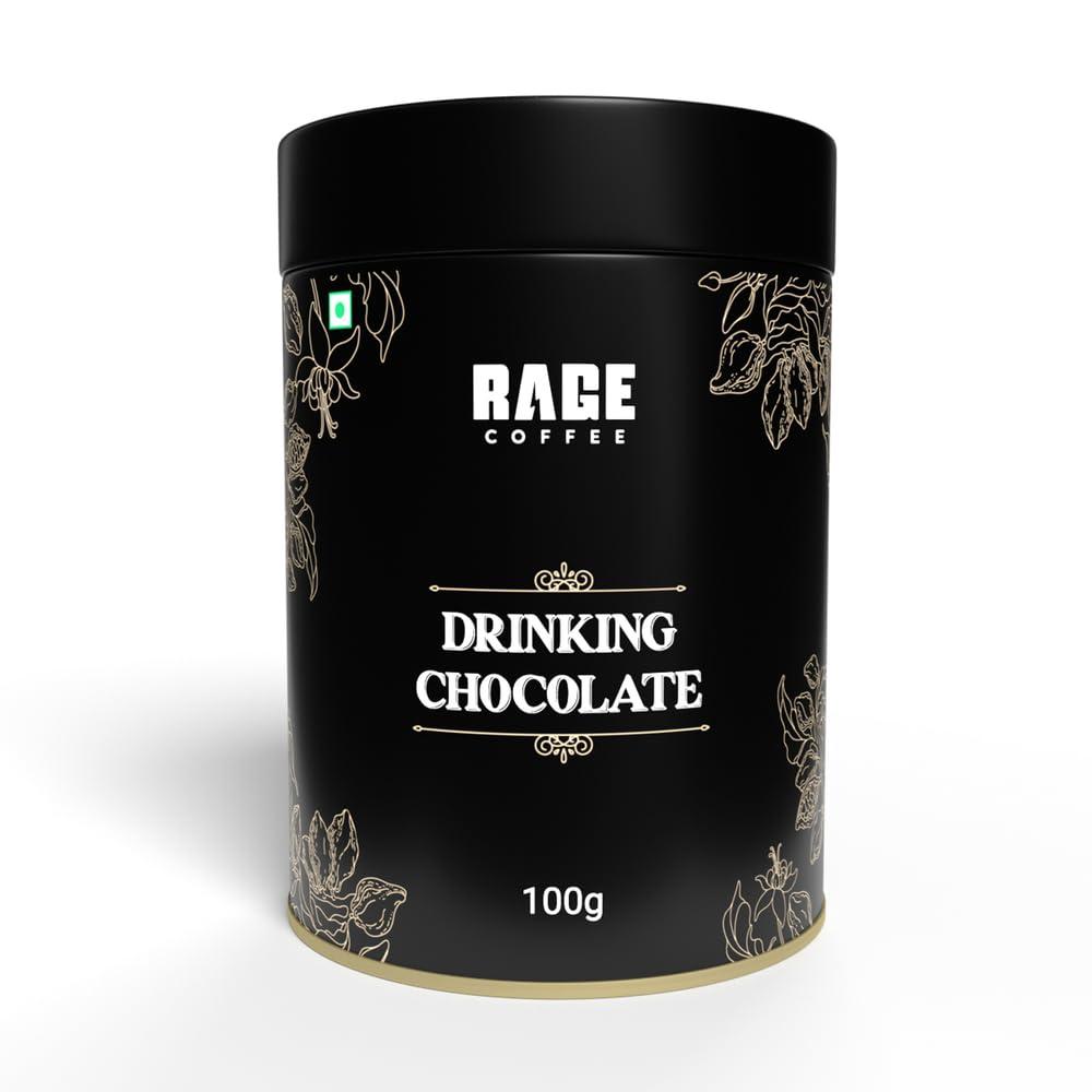 RAGE COFFEE Rage Coffee Combo - Flavoured Instant Coffee With Drinking Chocolate Powder Mix | Dark Chocolate Flavoured Coffee | Coffee, 50 gms & Chocolate Powder Mix, 100 gms | Made In India