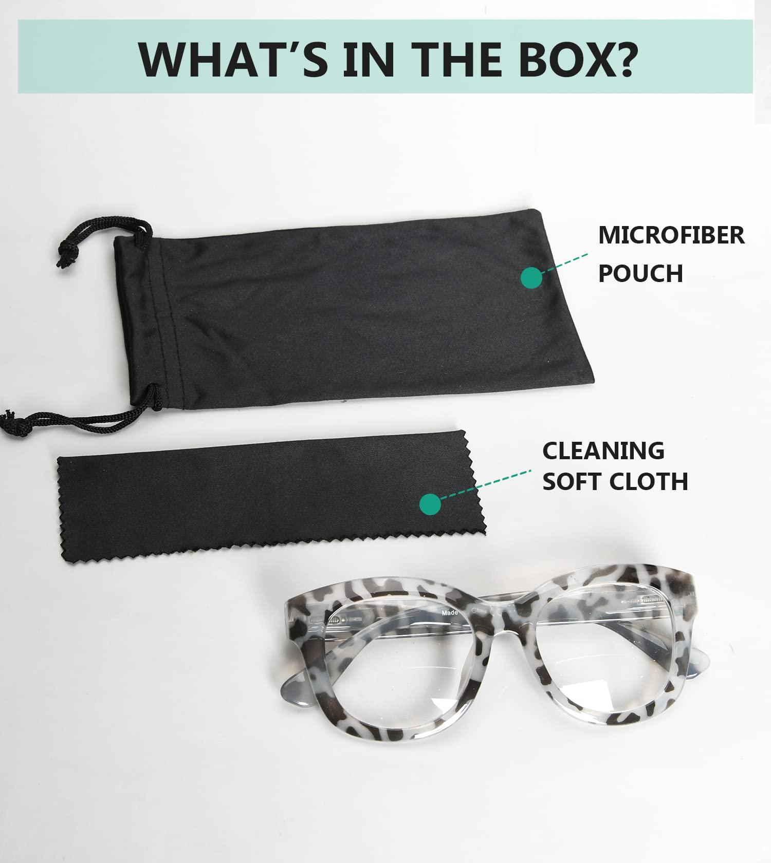 Eyekepper Eyekepper Large Frame Bifocal Reading Glasses Women Oversize Bifocal Readers - Grey Tortoise +1.50