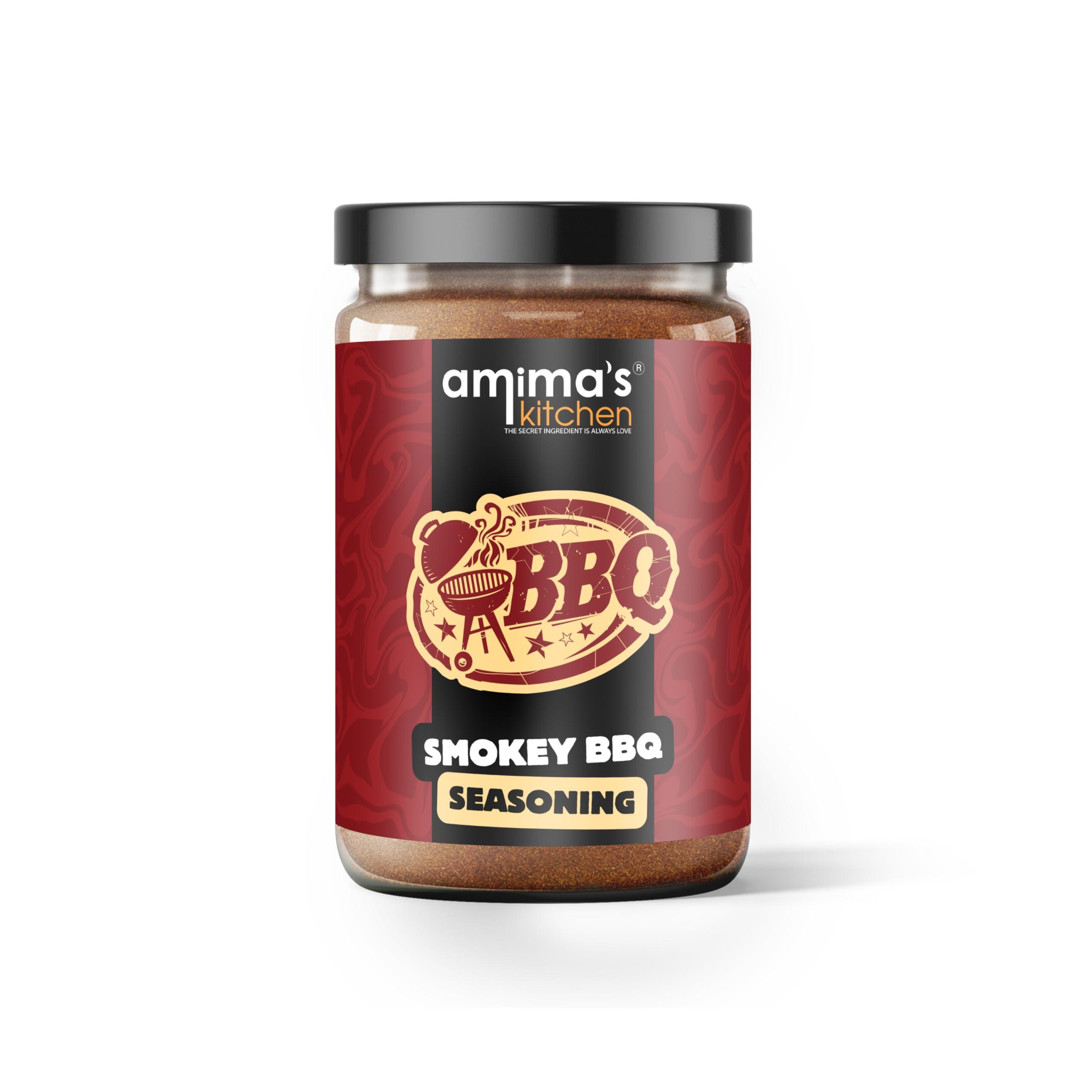amima's kitchen Amima’s Kitchen Smokey BBQ Seasoning | Barbeque Seasoning | Used in French Fries, Stuffed Bites, Grilled veggies, Sandwiches, Pizza | 100g | No Synthetic Color & Flavour
