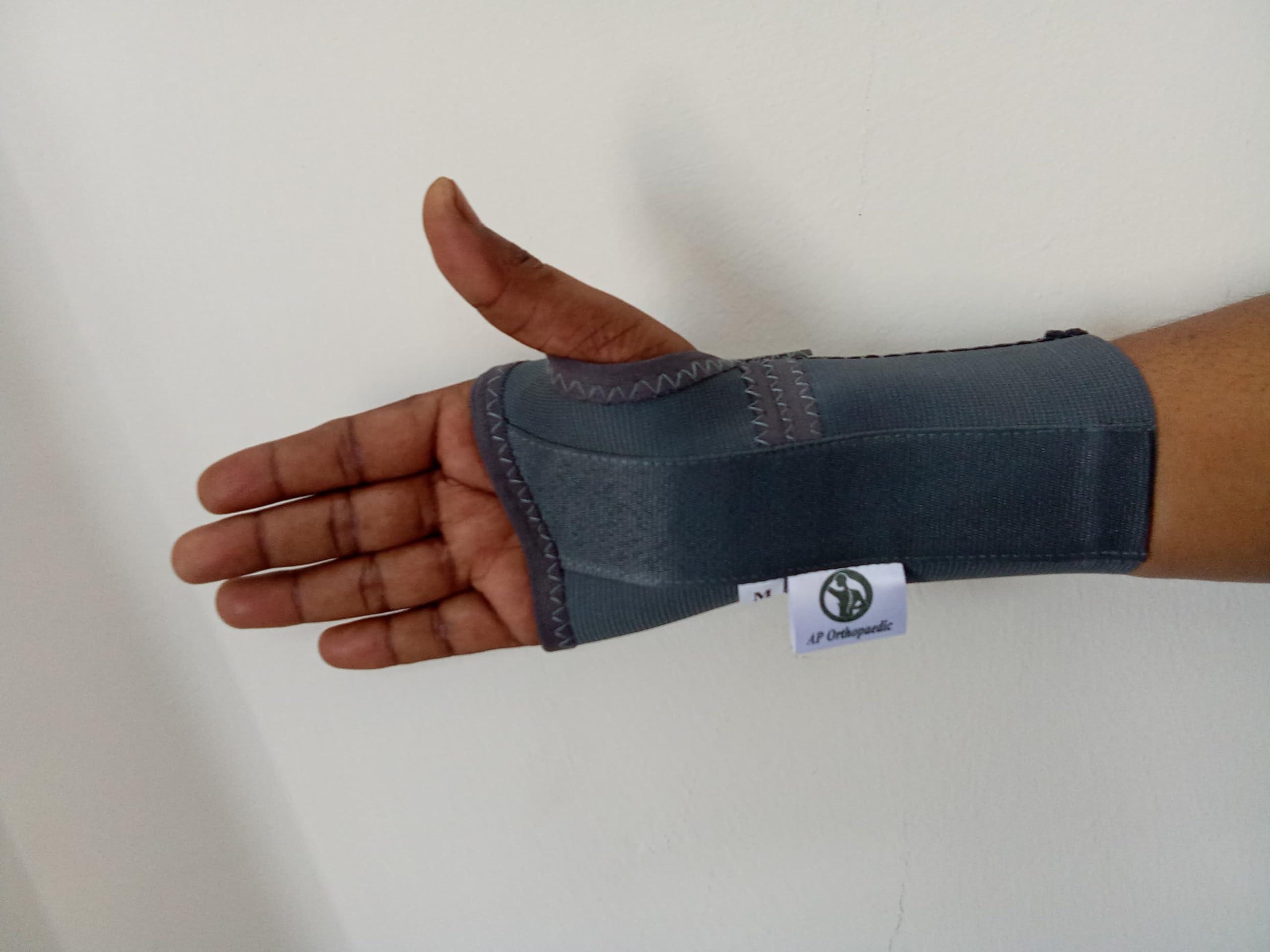 AP ORTHOPAEDIC AP ORTHOPAEDIC Elastic wrist splint for left hand grey Sprain Carpal Tunnel Splint Support Wrist Brace Protector Elastic wrist splint for left hand grey (S)