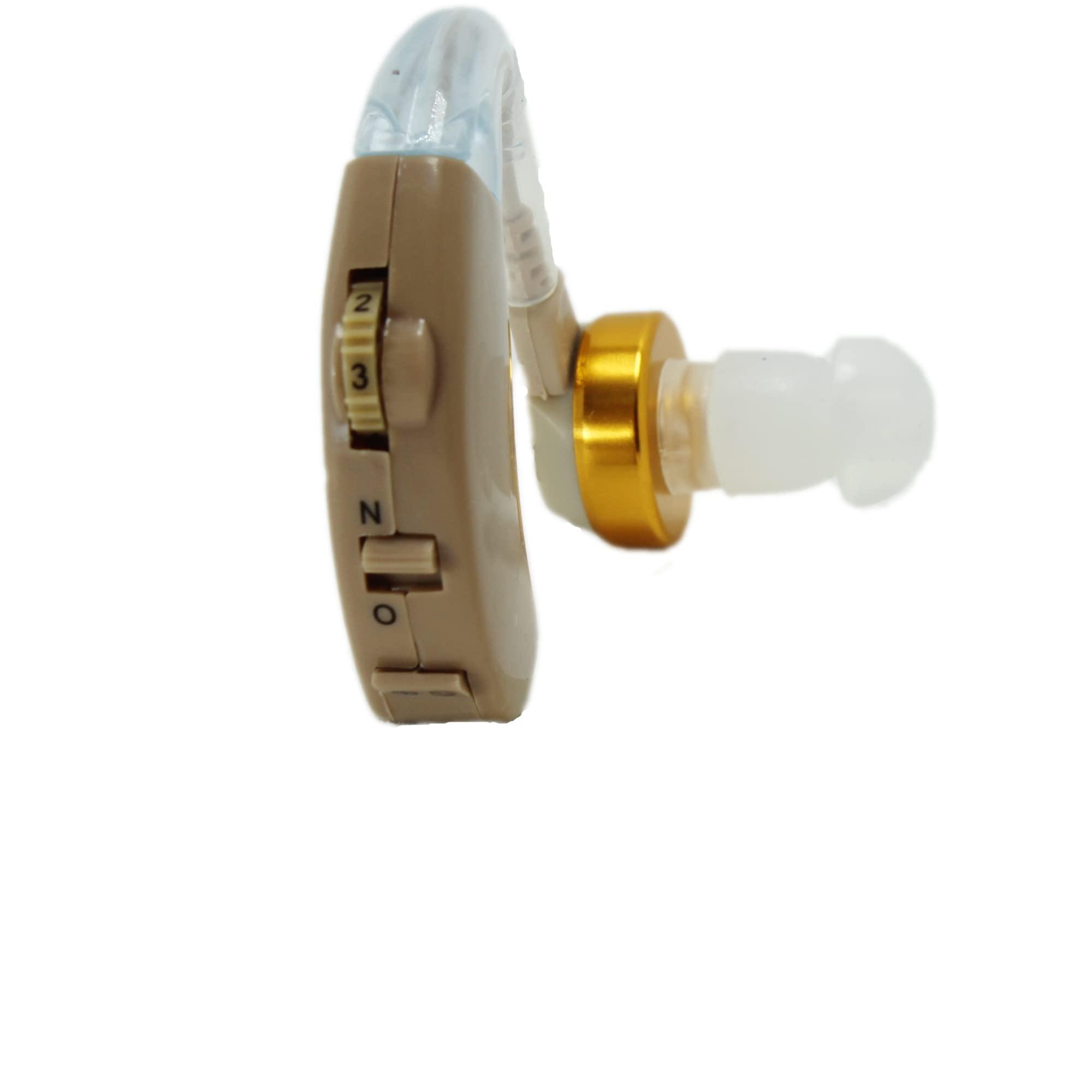 Dishan Dishan BTE Ear Deaf Machine for Old Senior Citizen Hearing Amplifier Listening Device Axon-B 19 with German Batteries Instrument for Moderate to Severe Loss