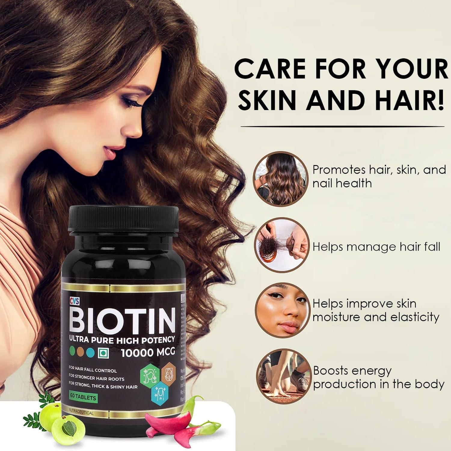 Pharma Biological CVS Biotin Ultra Pure High Potency 10000 MCG