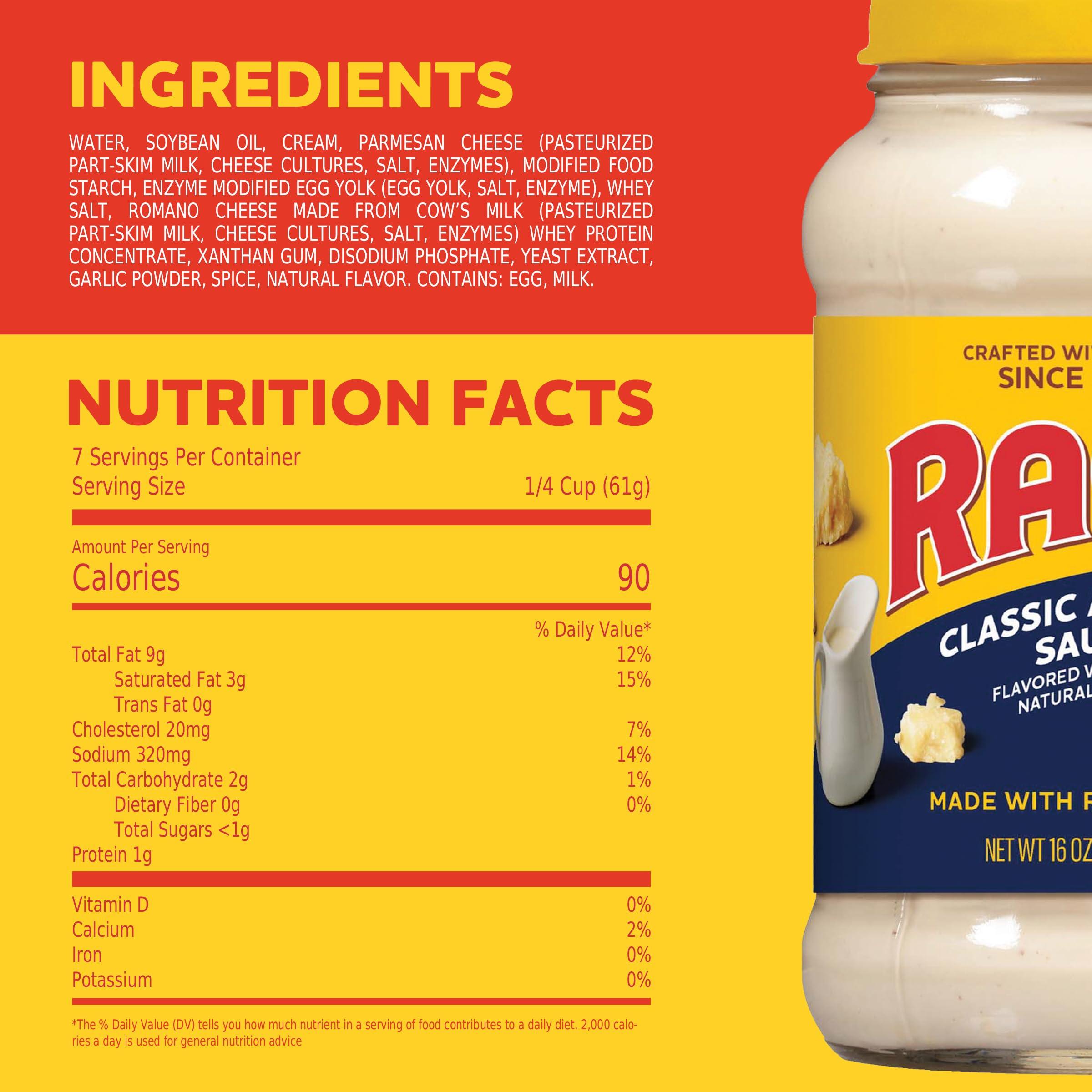 Ragu RAG Cheesy Classic Alfredo Sauce, 453Gram