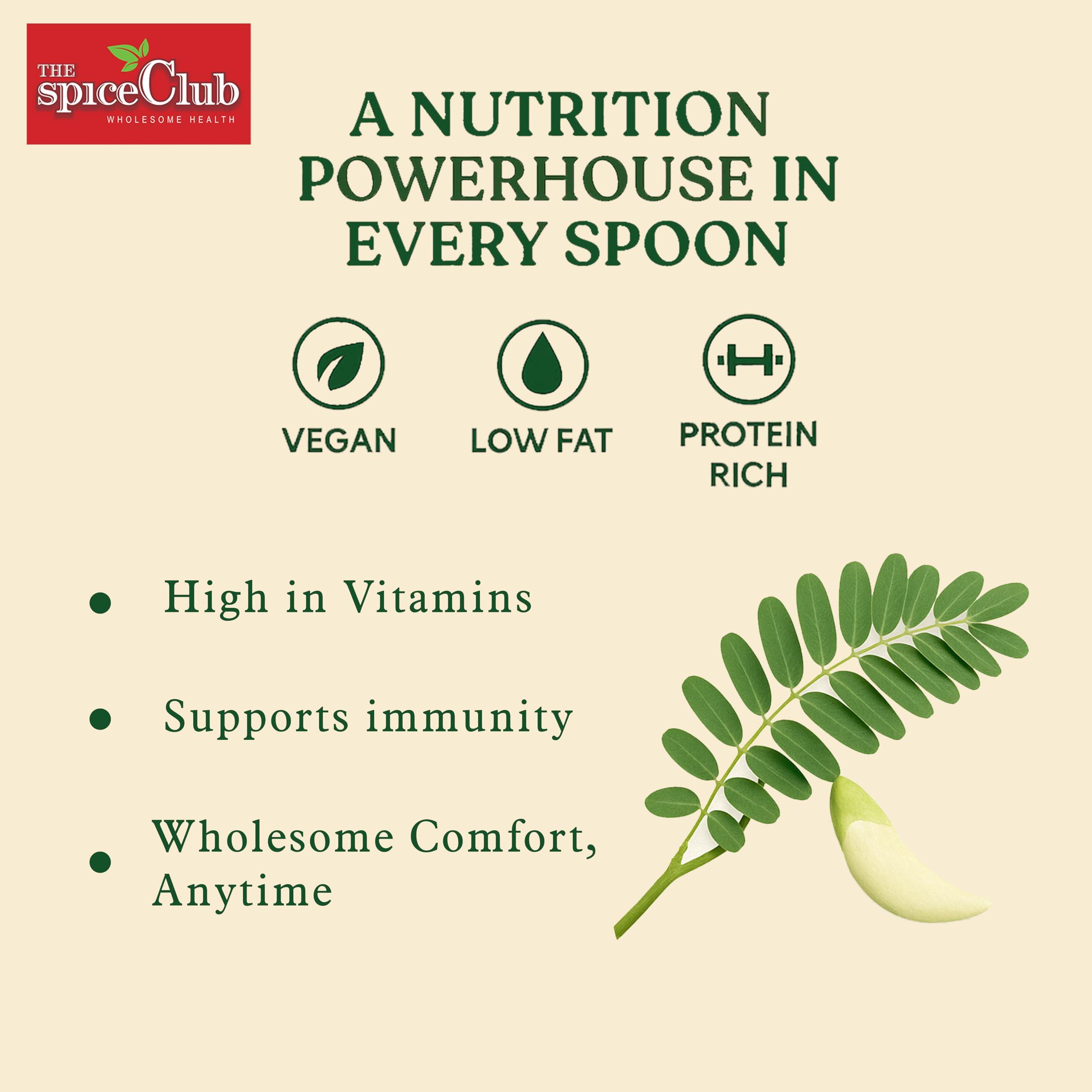 The Spice Club Agathi Keerai / August Tree Leaves Soup Mix - 100g - Delicious, Low Fat, Protein Rich, Super Fast, Make in just 5 minutes