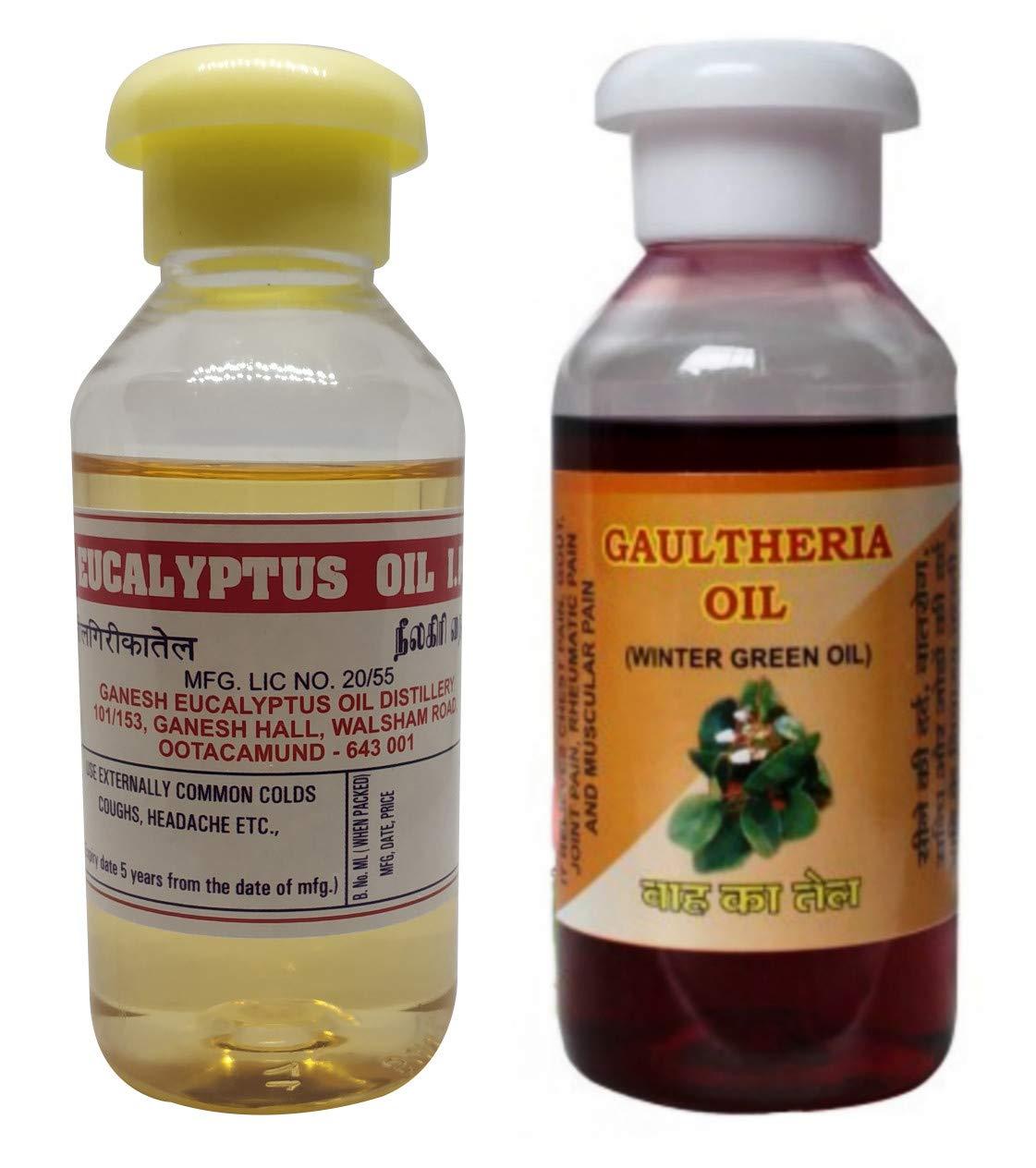 SM CLASSY SM CLASSY Supreme Quality Eucalyptus I.P And Winter Green Oil(Gaultheria,60 Ml)-Pack Of 2