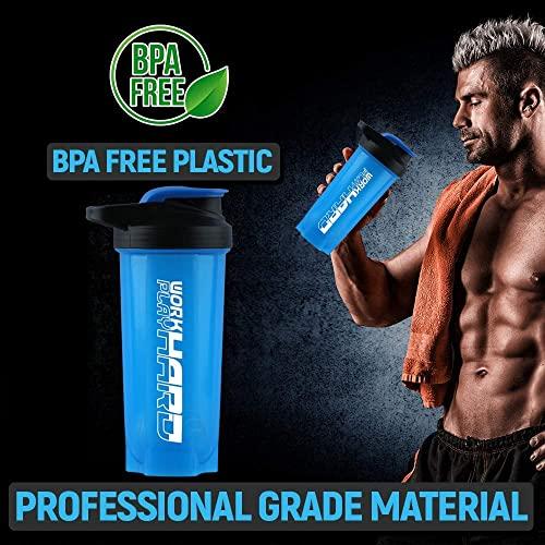 TRUE INDIAN TRUE INDIAN (Pack of 2) Shaker Bottle Combo For Men WORKHARD Shaker With DREAM BIG Sipper Shaker For Protein Shaker Bottle Sipper For Gym Water Bottle Shaker & Sipper Shaker For Men & Women