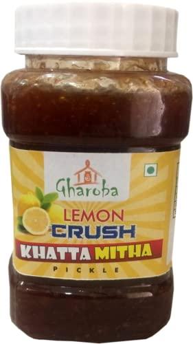 GHAROBA GHAROBA Lemon Crush Pickle 350 Gram with Rajwadi Pan Mouth Freshner 150 Gram Combo (Pack of 2)