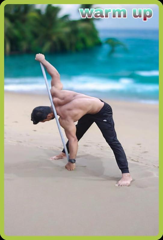 Calistreet workout Calistreet workout PVC Gym Stick for Exercise, Stick for Whole Body Exercise, Full Body Warm up, Stick for Weight Loss, Stick for Self Defence, Yoga, Flexibility, Mobility, Gatka Bo Staff (Red) 5 fit