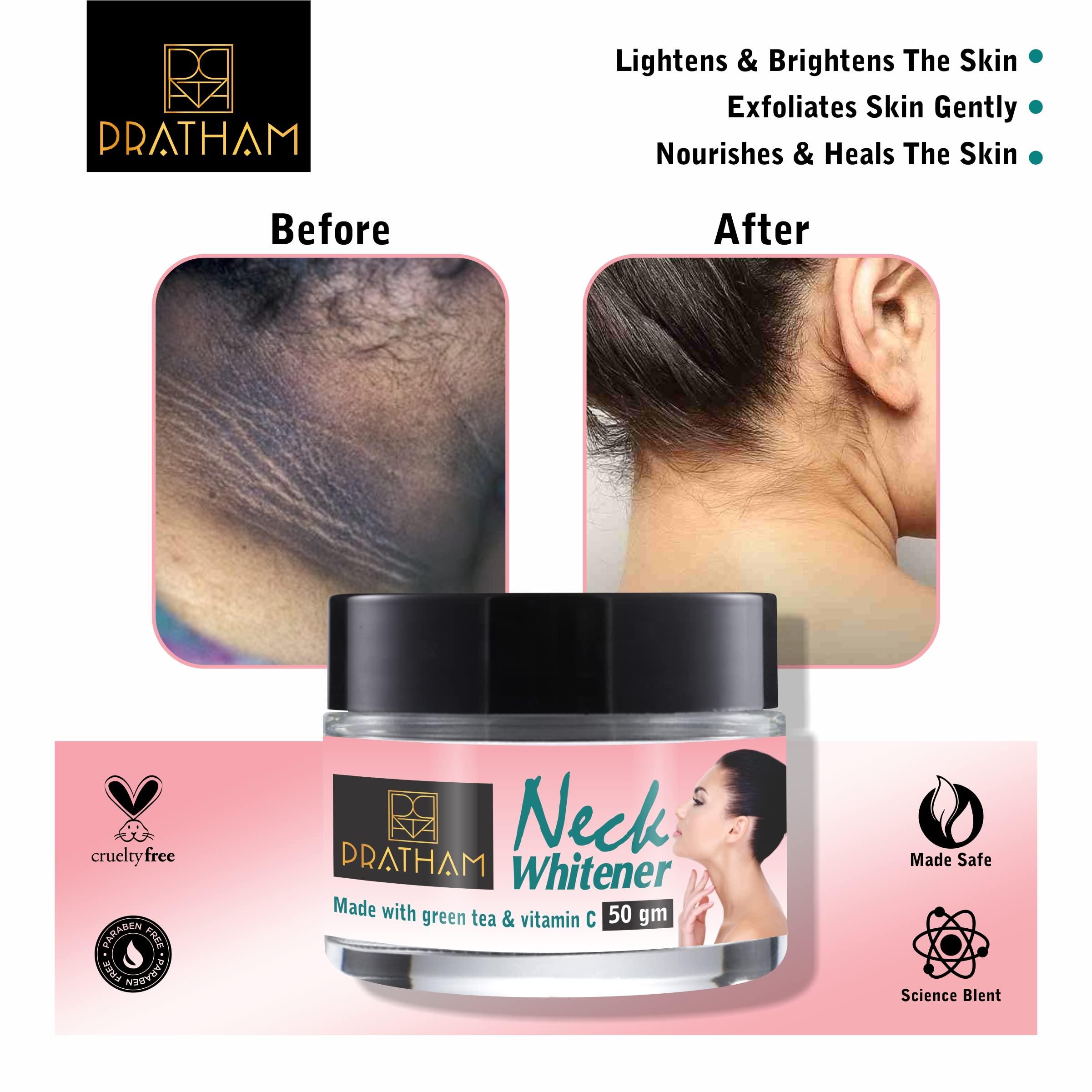 Generic Pratham neck whitener cream For Dark Body Parts like Neck Ankles Knuckles Armpits Thighs Elbows Bikini Area