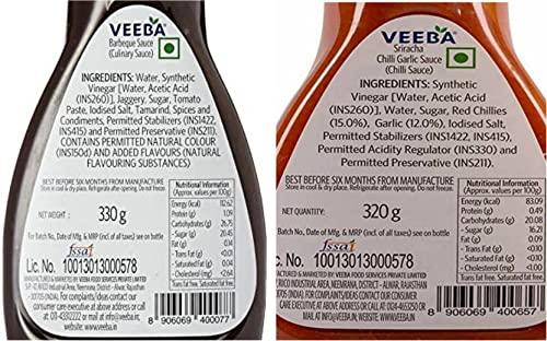 VEEBA VEEBA Barbeque & Sriracha Chilli Garlic Sauce Sauces (650 g) ( Pack of 2 )
