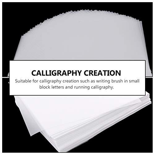 HEALLILY 4 Packs/ 400pcs Calligraphy Ink Writing Paper Tracing Paper for Students