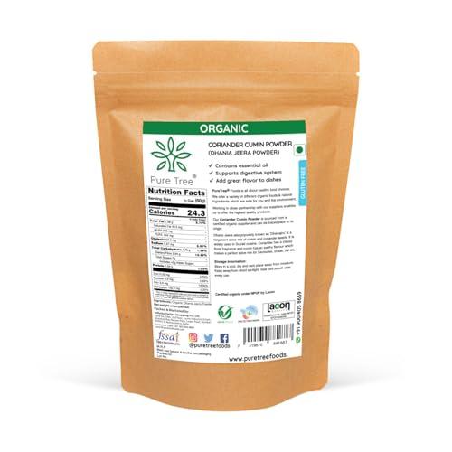 Pure Tree Pure Tree Certified Organic Coriander Cumin Powder | Dhanajiru | 100 g | Dhaniya Jeera | Dhana Jeera | Blend of Cumin Coriander Mixed Spices masala powder