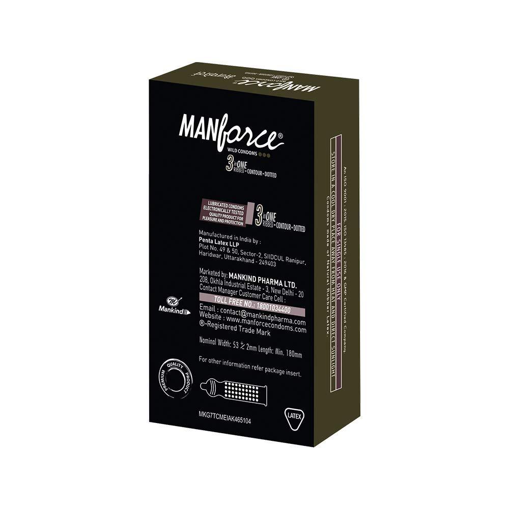 Manforce Manforce Extra Dotted CHOCOLATE Flavoured Condom Set Of 3 PAK , ( 30 PS)