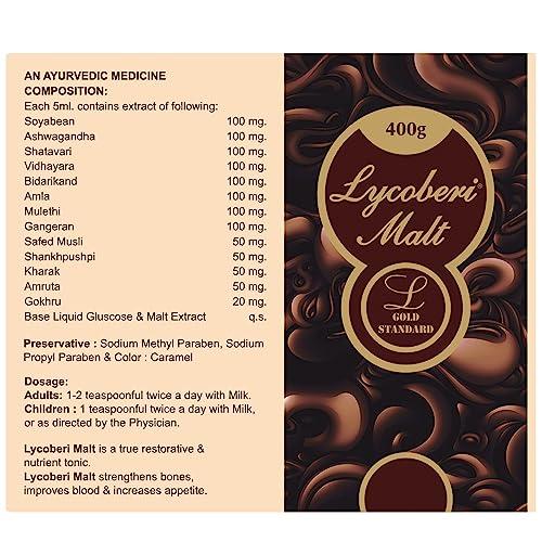 LYCOBERI Lycoberi Malt Ayurvedic for Immunity Daily Wellness Energy Stamina Ashwagandha 400GM Malt For Men & Women(Pack of 3)