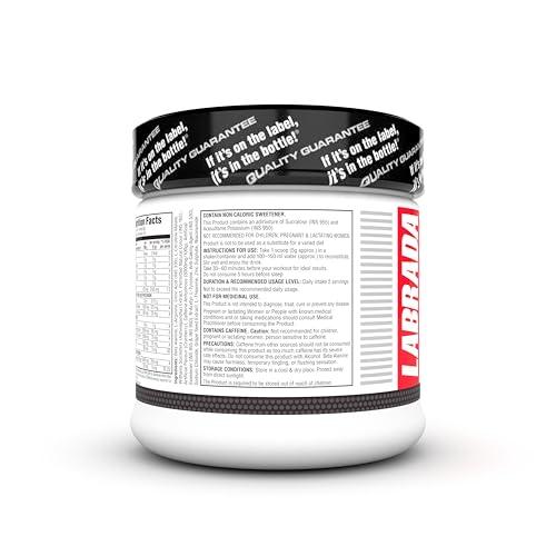 Labrada Labrada Super Charge Pre-Workout 315g, Cranberry (63 Servings | 0.75 L-Arginine | 375mg L-Citrulline Malate | 2g Beta Alanine | 150mg Caffeine Anhydrous | 250mg Ashwagandha Extract)
