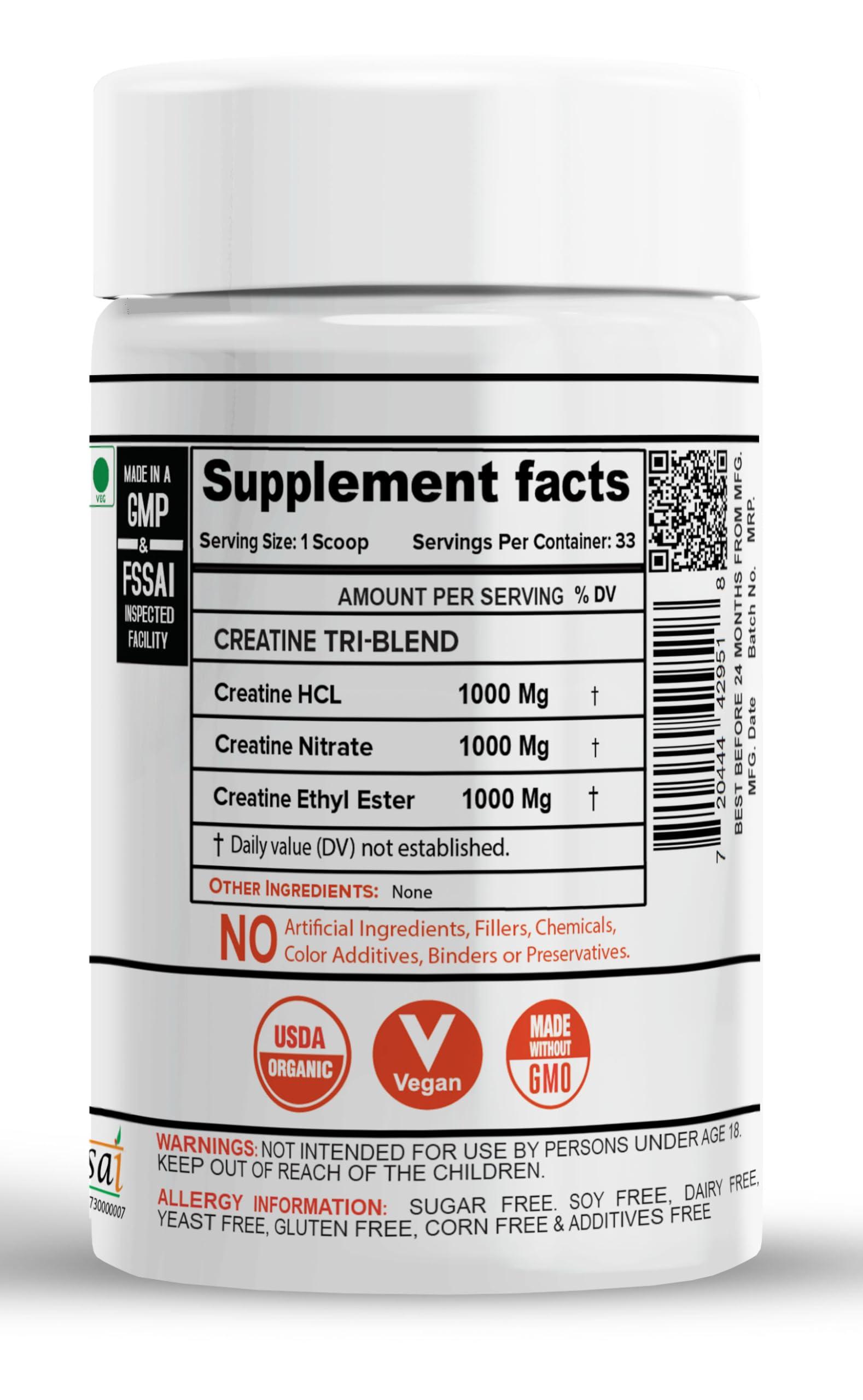 NutriJa NutriJa CREATINE MATRIX Complete Blend of Creatine HCL, Creatine Nitrate & Magnesium Chelate (100grams, Unflavoured)