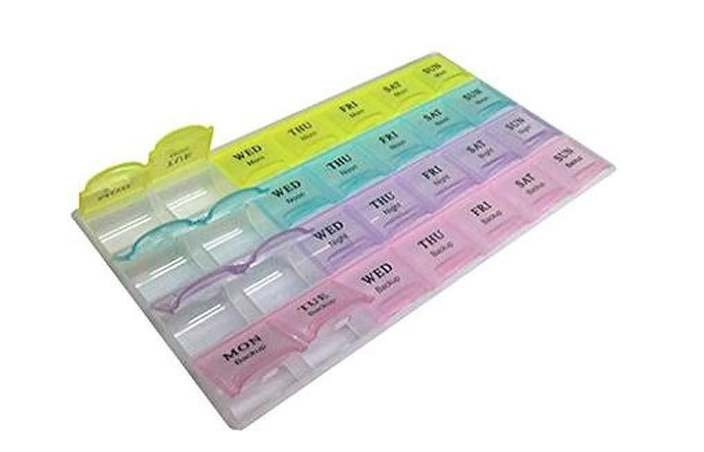 IONIX IONIX Pill Medicine Organizer Reminder Storage Box for 28 Days or 4 Weeks, medicine box/Pill Box, medicine box organizer/dawai rakhne ka box, Pack of 1