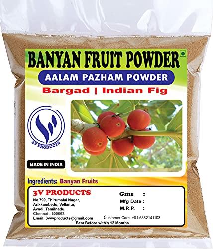 3V PRODUCTS 3V PRODUCTS Banyan Fruit Powder 400g | Aalam Pazham Powder | Bargad | Indian Fig | Marri Udala Powder (Pack of 4x100g)