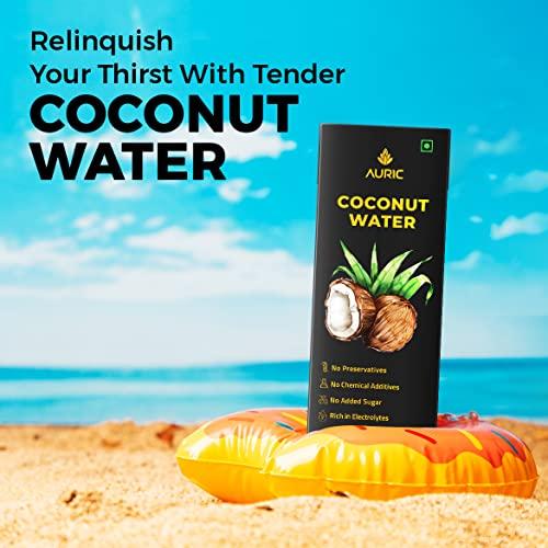 Auric Auric Tender Coconut Water Energy Drink - No Added Sugar | Not from Concentrate | Natural Energizer | Direct from Tamil Nadu | Safe Hygienic Packaging (Pack of 27))