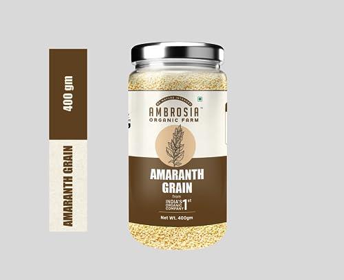 Ambrosia Organic Farm Ambrosia Organics Protein-Rich Amaranth Grains Discover The Health Promise Of Gluten-Free| Fresh Millets| Make your Own Gluten Free Products| Try Combo With Millets| Cereals With Amaranth Grain. 400g