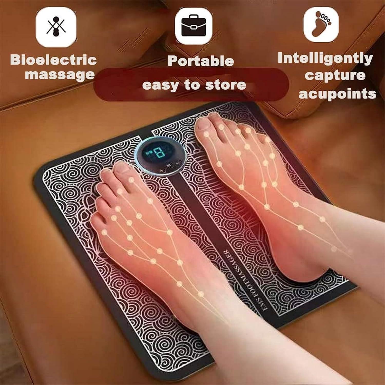 Prakash Sales Prakash Sales Foot Massager Wireless Ems Massage Machine,Rechargeable,Portable,&Foldable Design 8 Modes 19 Intensity Levels For Ultimate Pain Relief Foot Massager Pain Relief Wireless,
