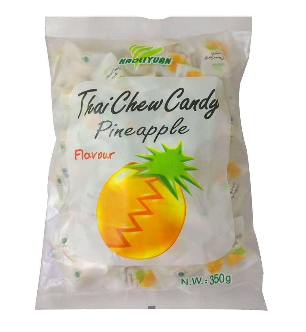 Haoliyuan Haoliyuan Thai Chew Pineapple Candy and Thai Chew Orange Flavored Candy (2 x 350g)