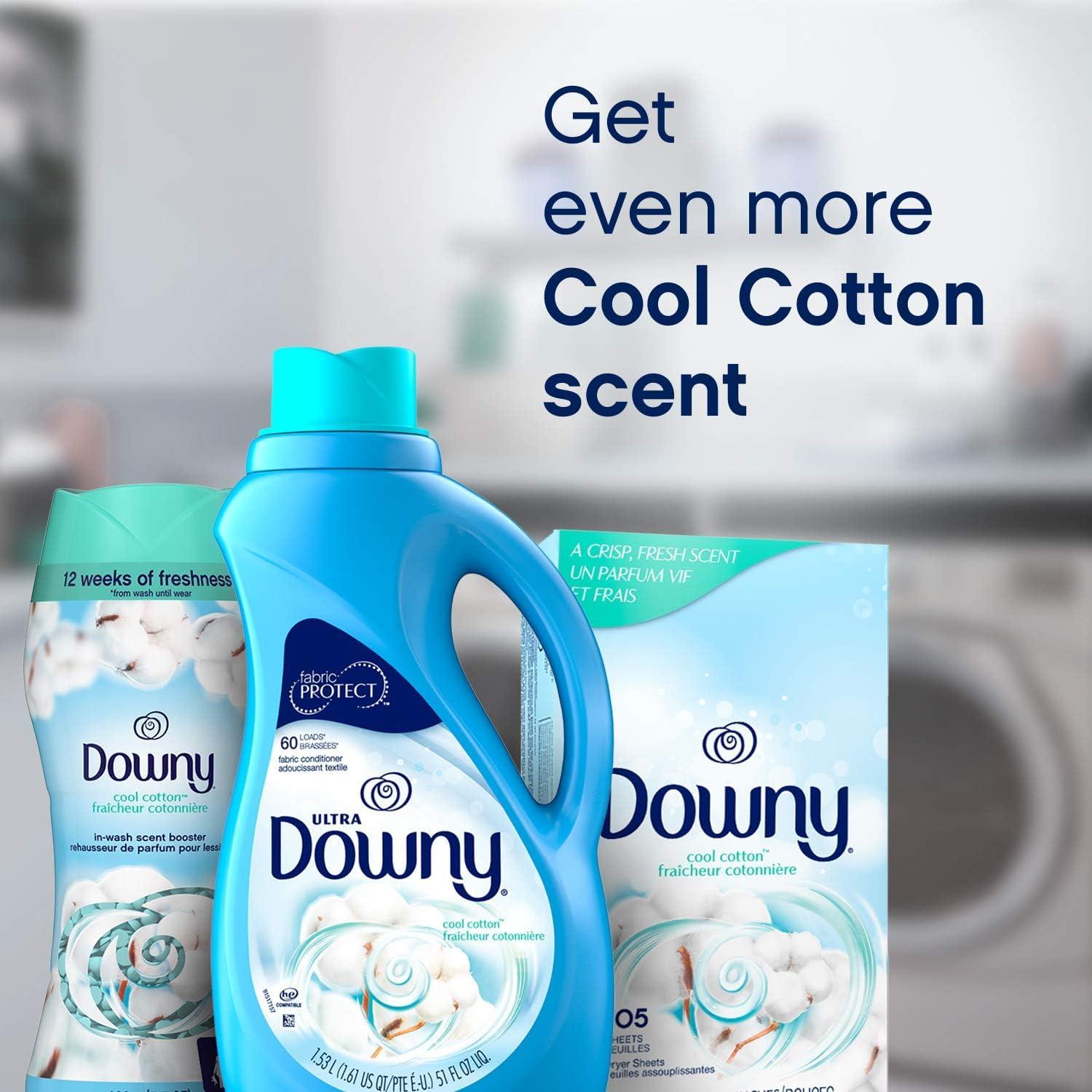 Downy Downy Fabric Softener Dryer Sheets, Cool Cotton, 240 Count