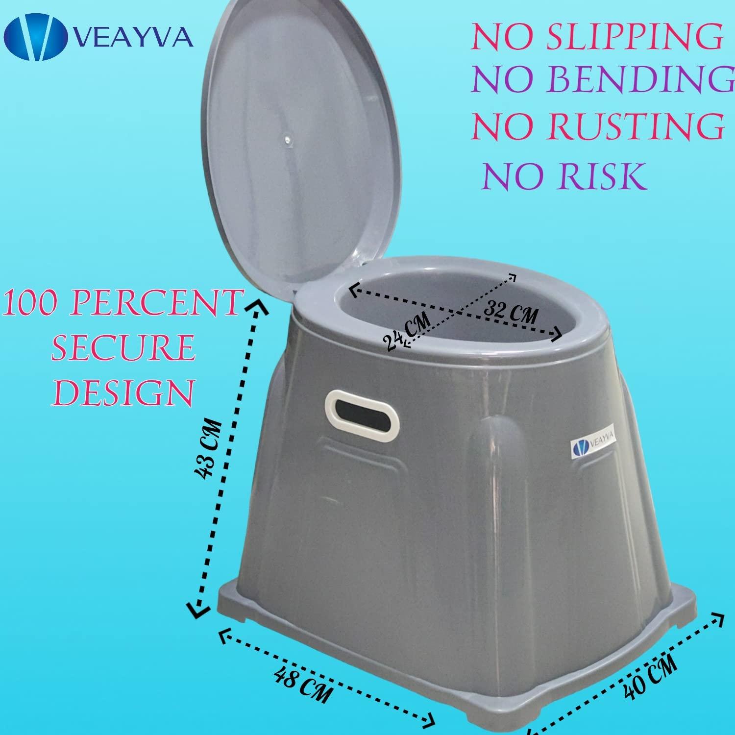 Veayva Veayva Portable Indian Toilet to Western Conversion Kit - Grey Western-style toilet, Plastic