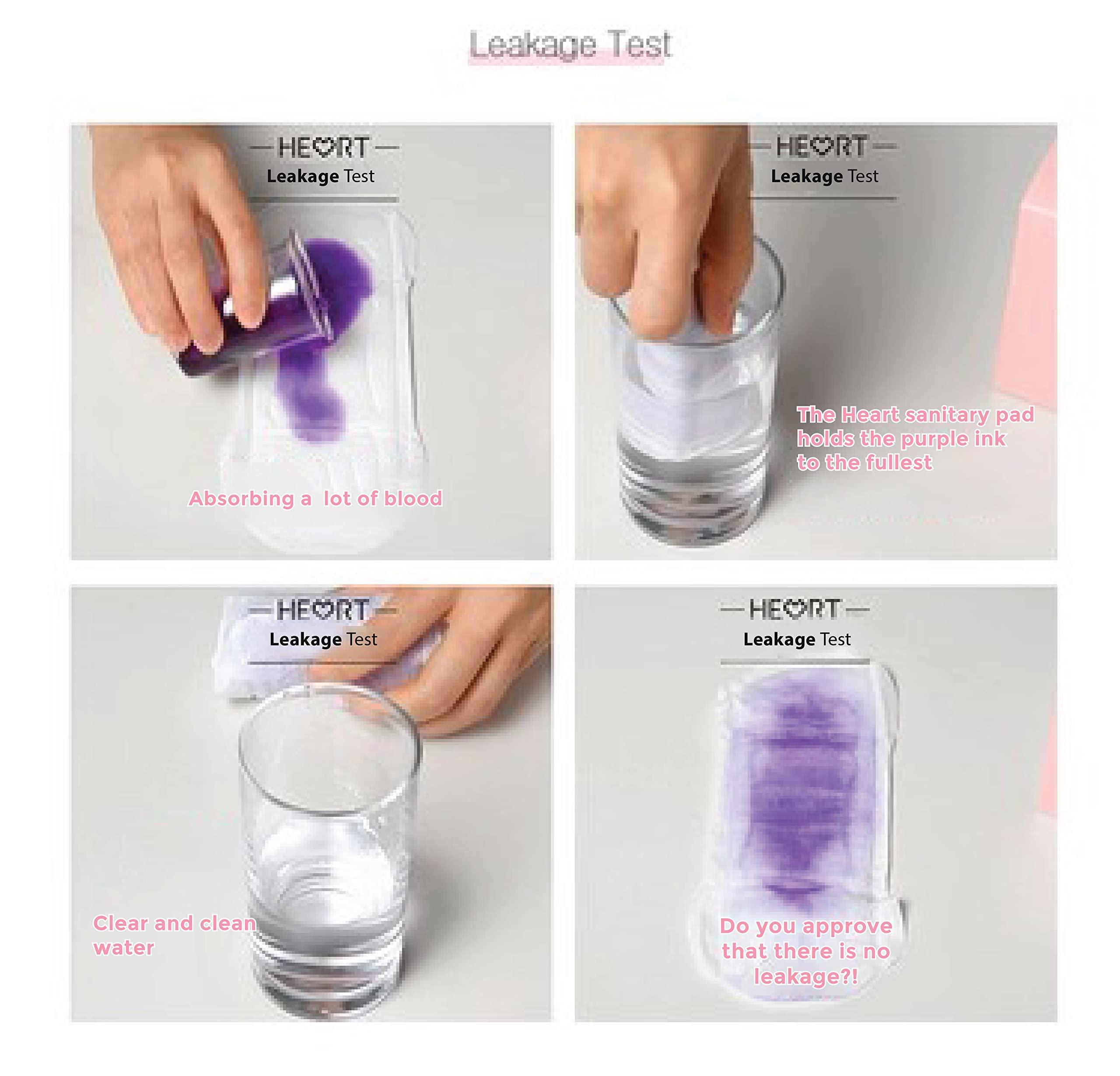 JilGyungYi JilGyungYi [JGY] South Korean Heart Sanitary pad Over-Night 7pcs. Cornstarch Sheet, Reduces Skin irritatiion, Complete Three Sided Sealing, an airy pad, Contains no Harmful Formula (Heart Sanitary Pad -Size XL) Made in South Korea