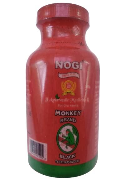 URJUWANI URJUWANI Nogi Monkey Brand Ayurvedic Tooth Powder for Fresh Breath and Improve Your Gum Health (Black , 200g)