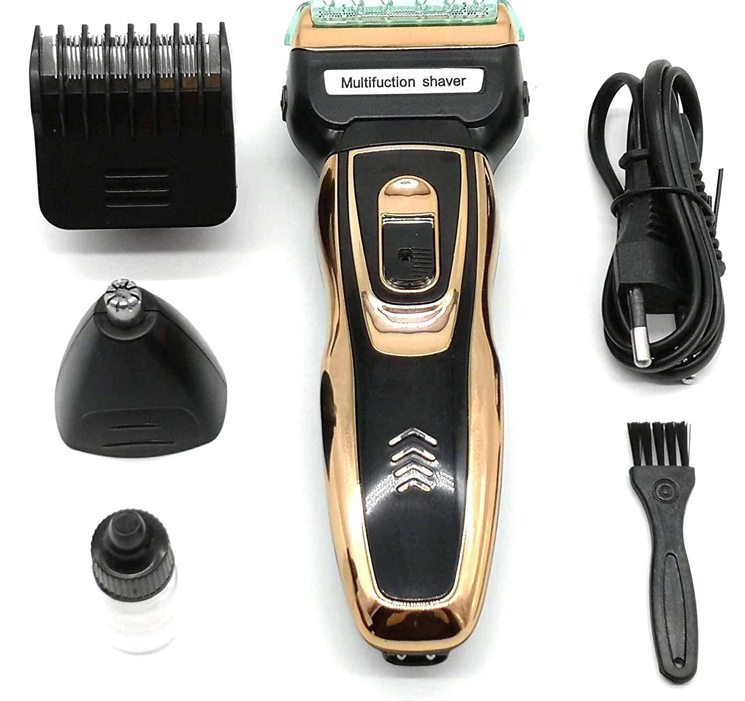 Not Applicable as it's under Generic Brand 3 in 1 Multipurpose Beard, Nose, Ear, hair trimmer & Shaver zero machine grooming kit for Men & Women (Gold, Black) Runtime: 60 min Trimmer for Men & Women