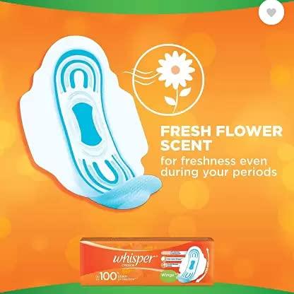 Whisper Whisper Sanitary Napkins with Wings - 7*7 Sanitary Pads