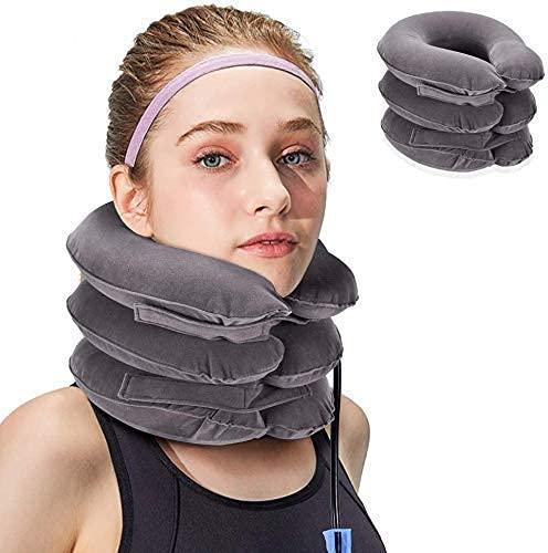 TING PAI ALERTMED CERVICAL COLLAR NECK PAIN RELIEF TRACTION 3 LAYER INFLATABLE SOFT AIR BAG FOR SPONDYLITIS UNISEX (UNIVERSAL)